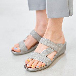 [니나스파리]더블라인 5.5cm 웨지굽 슬리퍼