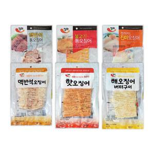 정화식품 간편 오징어 안주 세트 6종