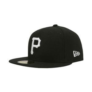 뉴에라 [슈즈네][정품] MLB 피츠버그 파이리츠 베이직 사이즈캡 야구모자 화이트 온 블랙 메이저리그 선수모자 5950-23-027