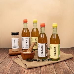 저온압착식 고소한 시골참기름 들기름 350ml
