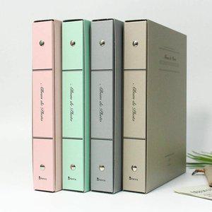 [조르지오페리]비팬시 n7163C5BC17 바인더 사진첩 파스텔 성장앨범 (흑지접착)