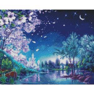 [XB8153J4]하모니아트 보석십자수 40x50 저녁 봄바람 액자