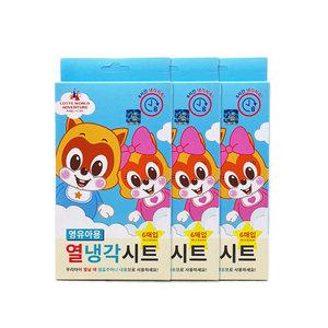 롯데월드 어드벤처 열냉각시트 열 해열 패치 영유아용 6매입 3개