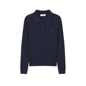 [롯데백화점]헤지스레이디스 짜임 면 카라니트 HSSW5AC12
