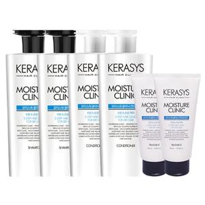케라시스 모이스춰 샴푸 600ml x2 + 컨디셔너 600ml x2 + 트리트먼트 300ml x2
