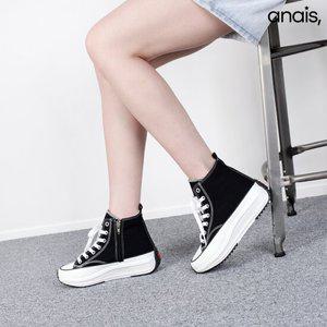 [아나이스] 국내제작 지퍼 하이탑 스니커즈 4cm_25S069 [무료배송]