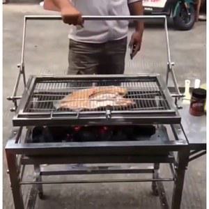 회전그릴 양면그릴 삼겹살그릴 바베큐 멀티 프라이기 오븐 집밥 실버 실내 석쇠 야외 중간