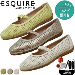 여성 통기성 좋은 발편한 메쉬 메리제인 플랫슈즈 YAEMST650WH