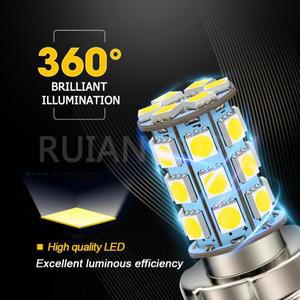 오토바이조명 2pcs p26s led 모토 rcycle 헤드 라이트 blub dc 6 v 12 8 w 720lm 6000 k 5050 27d 스쿠터 s