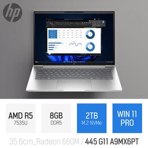 ⓒ HP 프로북 445 G11 A9MX6PT R5-7535U 8GB 2TB WIN11 가성비 사무 인강 14인치 PD충전 노트북