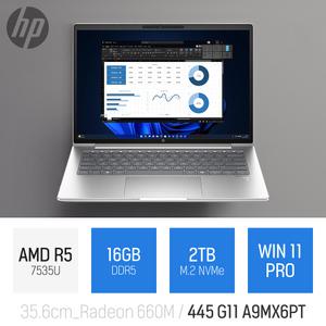 ⓒ HP 프로북 445 G11 A9MX6PT R5-7535U 16GB 2TB WIN11 / 가성비 사무 인강 14인치 PD충전 노트북