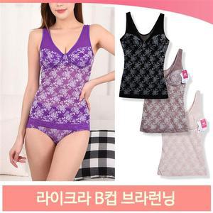 라이크라 B컵 브라런닝 레이스 노와이어 편한 속옷