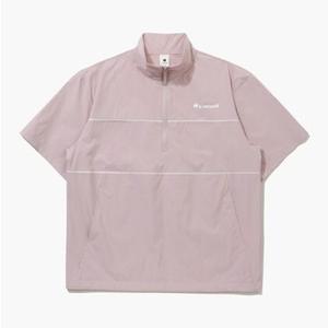 QQ223LJK52 씬플렉스 스탠넥 반팔 아노락 자켓 / BABY PINK