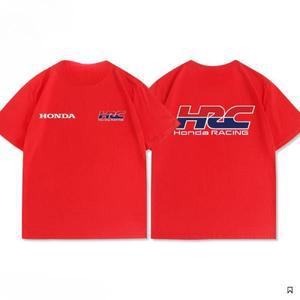 오토바이 부품 HRC Hondas RACING 레이싱 주변 경쟁 슈트 사이클링 맞춤형 캐주얼 반 코튼 티셔츠 여름
