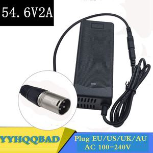48V 리튬 배터리 팩 XLRM 커넥터용 54.6V 2A 충전기 전기 자전거