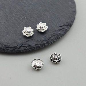 비즈팡 [SVP-06-43]순은펜던트 실버925 연꽃통과형 8mm (내경1.5mm) 염주팔찌재료