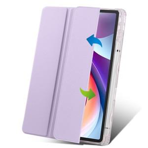 레노버 탭 M11 TB330FU 케이스 펜 홀더 접이식 스탠드 아크릴 투명 하드 커버 Xiaoxin 2024 인치