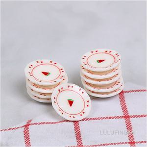 [룰루핑거] 미니어쳐 미니 원형접시 수박 1.2x1.2x0.3cm (10개입) 1O-02-338