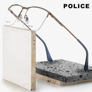 폴리스 안경테 VPLG75M-0F68 명품 남자 메탈 반무테 사각테