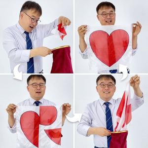제이엘 조각난 하트가 하나로 완성되는 마술세트(코믹하트스카프세트+싱글마술주머니)