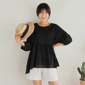 [핑크시슬리] 러블리쿨 플레어 루즈 블라우스