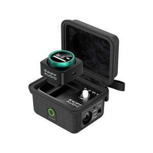 SWIFF 무선 귀 모니터 시스템, 5.8G 스테레오 IEM 시스템 저지연, 충전 케이스 LED 디스플레이 자동 페어링, 원투모어, 교회, 밴드, 무대용 인이어 모니터링(WX520)으로 업그레이드됨
