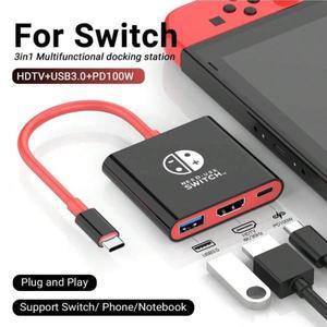 Nintendo호환 Switch/OLED 지원용 PD100W 게임 도킹 스테이션 TV Dock 모드 USB-C-스팀 데크 폰 ipad 호환