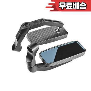 범용 스퀘어 백미러 오토바이 백미러 블루 글래스 8mm 10mm 할리 스쿠터  1 쌍