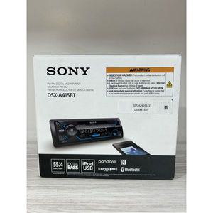 소니 DSXA415BT 차량용 스테레오 싱글 DIN 미디어 리시버 블루투스/전면 USB/리모컨