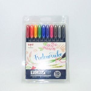 Tombow 마커 수성 안료 잉크 캘리그라피 레터링 펜 브러시 마커펜 일본 세트