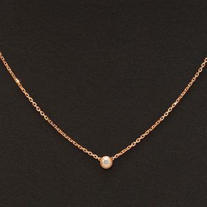 중고명품/까르띠에 CRB7224516 18K 핑크 로즈 골드 1P 다이아 다무르 미니 목걸이