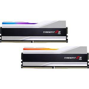 G.SKIL 트라이던트 Z5 RGB 시리즈 (인텔 XMP 3.0) DDR5 RAM 64GB (2x32GB) 6000MT/s CL30-40-40-96 1.40V 데스크탑 컴퓨터 메모리 UDIMM - 메탈릭 실버 (F5-6000J3040G32GX2-TZ5RS)