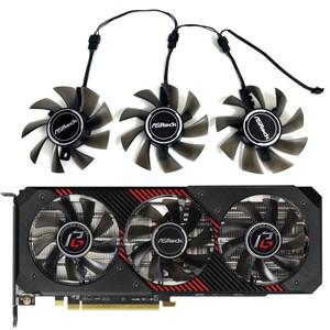 새로운 1 세트/3FAN RX 5700 XT 팬텀 게임 엘리트 GPU 팬  ASRock 팬텀 게임용 엘리트 Radeon RX 5700 XT