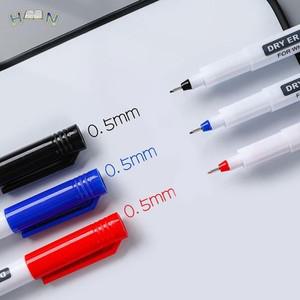 지울 수 있는 화이트보드 펜 매우 얇은 0.5MM 건식 지우기 사무실 시험 마커