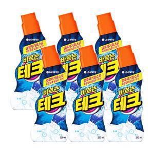엘지 세탁세제 얼룩 제거 바르는 테크 220mL x 6개