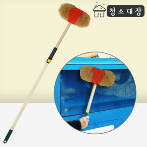 청소대장 원터치 2단 수세미 차걸레 화장실 욕실 물 밀대 막대 바닥 청소 솔 브러쉬 업소
