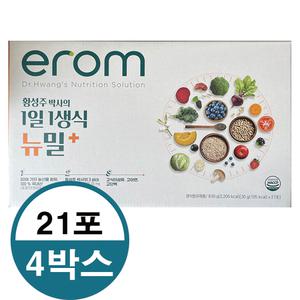 이롬 황성주 1일 1생식 뉴밀플러스 식사대용 선식 21포 4박스