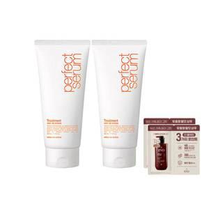 미쟝센 퍼펙트 세럼 트리트먼트, 330ml, 2개  + 증정 (려 흑운 볼륨모근강화 샴푸 6ml, 2개)