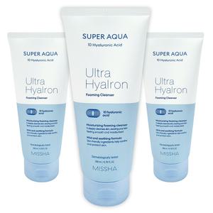 미샤 수퍼 아쿠아 울트라 히알론 클렌징폼 저자극 폼클렌징 200ml 3개