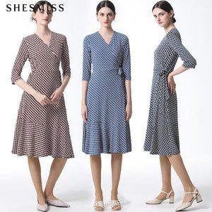 [르오트][쉬즈미스(SHESMISS)] 패턴 랩 원피스