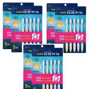 자일덴트 듀얼덴탈케어 칫솔 5+5 3묶음
