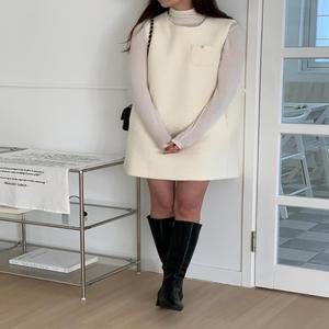 즈델모 비스티에 민소매 원피스 윈터 파티룩 미니 양모 여성
