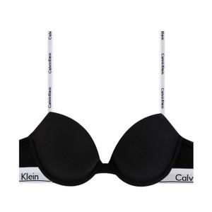 CK 여성 모던 코튼 데미 브라 QF7936 BLACK