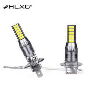 등 2pcs H1 H3 LED 전구 차 안개 램프 슈퍼 밝은 3000LM 6000K 화이트 옐로우/앰버 운전 조명 12V 24V 자동