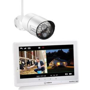 카메라가 장착된 SEQURO GUARDPRO 2 보안 시스템 1080P 야외 총알 카메라, 휴대용 10.1인치 모니터, 야간 투시, 방수, 모션 센서 홈 감시 DVR 키트(10인치 CCTV)