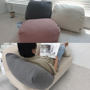 거실 인테리어 좌식 소파 등받이 허리 쿠션 1p 침실 침대 독서 무지 골지 패브릭 솜쿠션