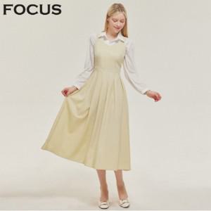 [포커스] V넥뷔스티에플리츠롱원피스_VF4S1OP3121
