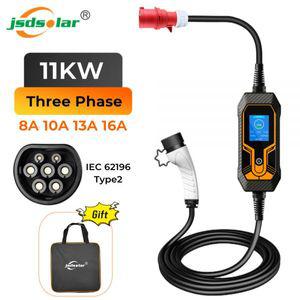 전기차충전기 Jsdsolar-11kw EV 충전기 3 상 16a 85V-260V 휴대용 유형 2 EVSE 충전 박스 전기 자동차