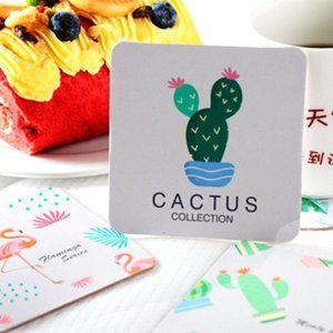 [기타]티코스터 10cm 사각 cactus 컵받침 컵코스터 (WFGYUHQ)