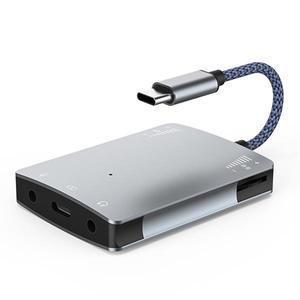 USB C 라이브 사운드 카드 스피커 3.5mm 오디오 인터페이스 어댑터 화웨이/삼성 헤드폰 하이 퀄리티 컨버터